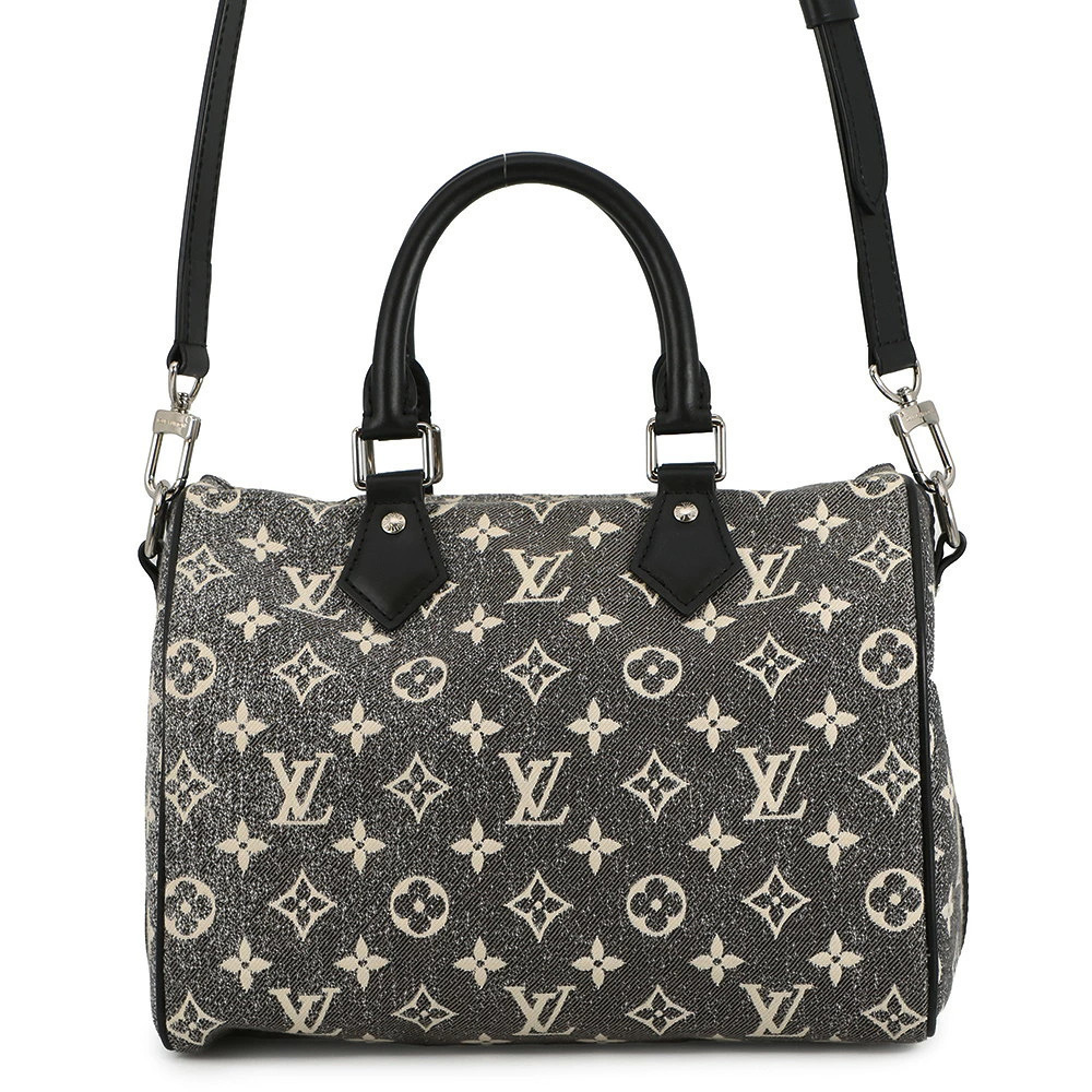 Louis Vuitton Monogram Jacquard Denim Speedy Bandouliere Handbag Shoulder